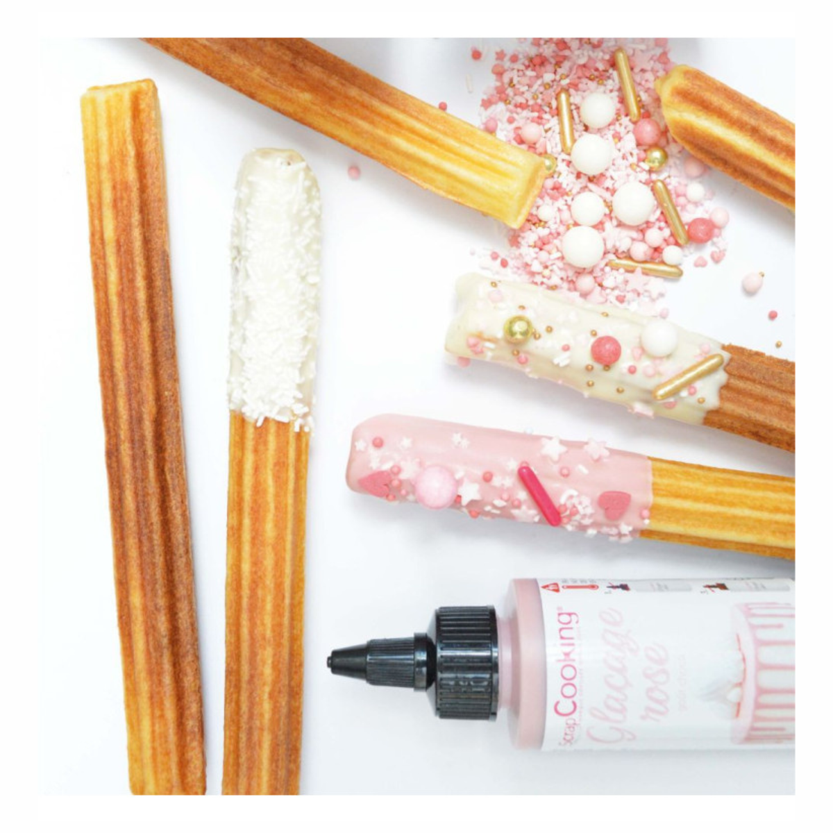 ScrapCooking - Glaçage rose goût chocolat pour drip cake 130 g