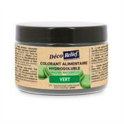 Déco Relief - Colorant alimentaire naturel hydrosoluble en poudre Vert Azo Free 50 g
