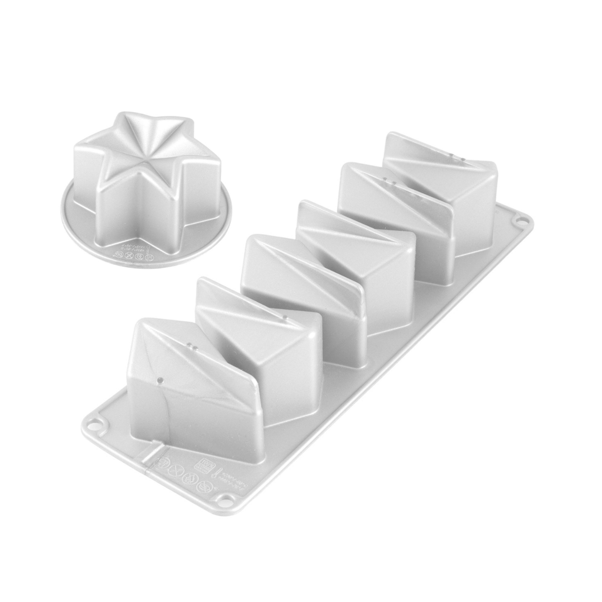 Kit moules silicone Silikomart étoile avec 6 portions individuelles