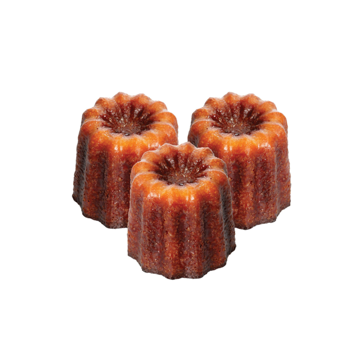3 entremets en forme cannelée