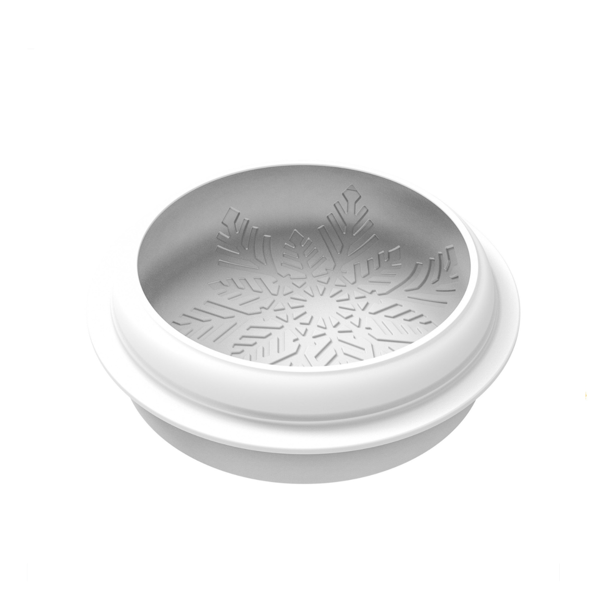 Moule silicone rond avec motif flocon de neige