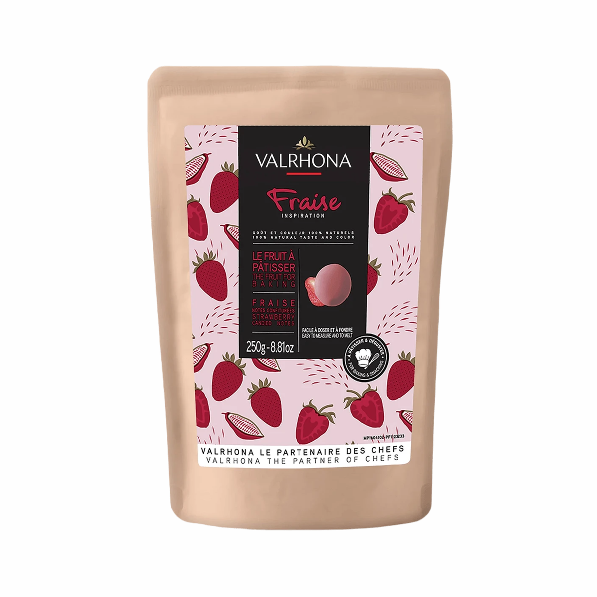 Chocolat de couverture Inspiration Fraise 250 g Valrhona 