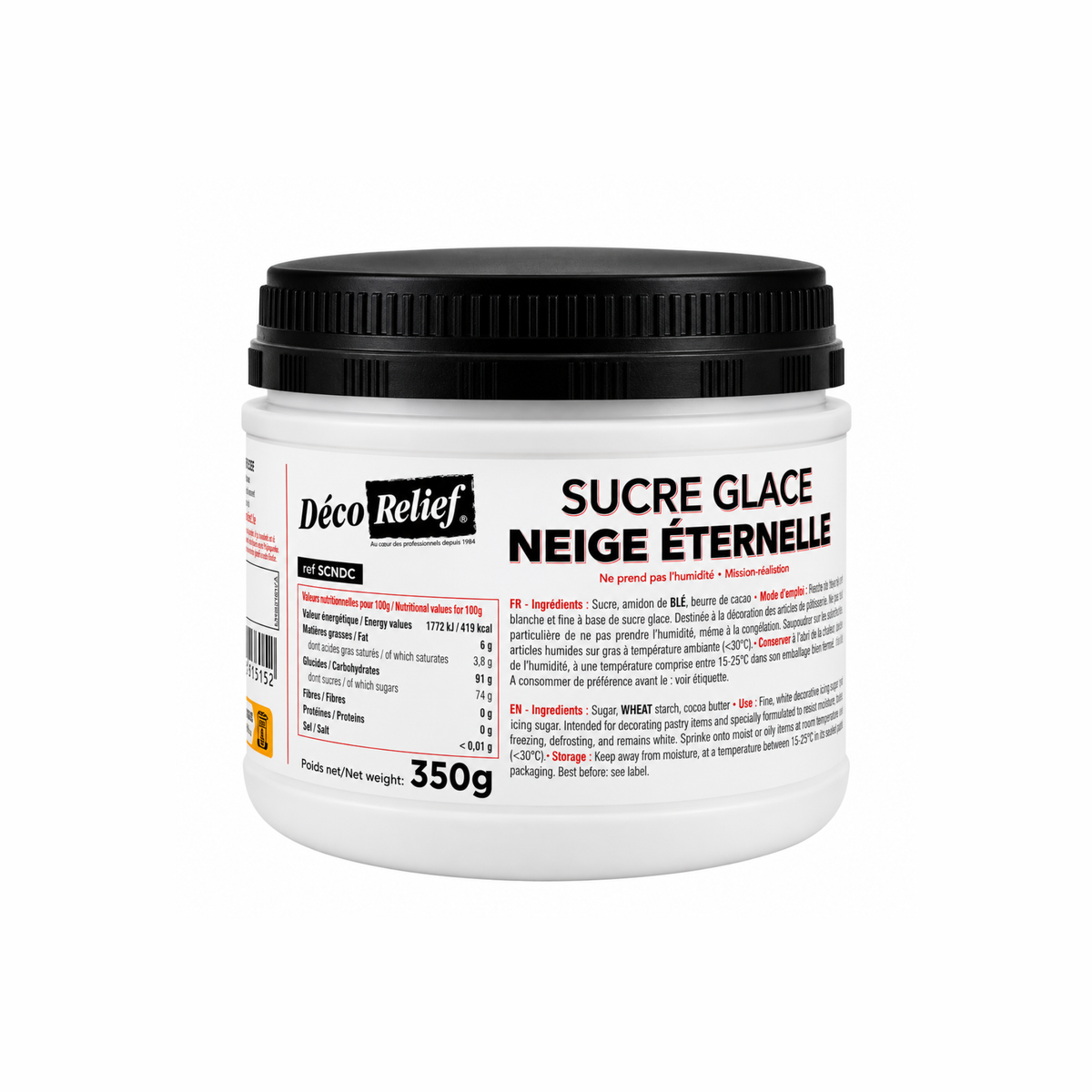 Sucre glace Neige Éternelle 350 g  Déco Relief 
