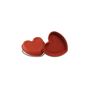 Moule cœur en silicone rouge