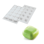 Moule silicone 12 Carrés bombés – Présentation
