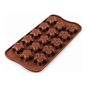 Moule en silicone étoiles et flocons de Noël