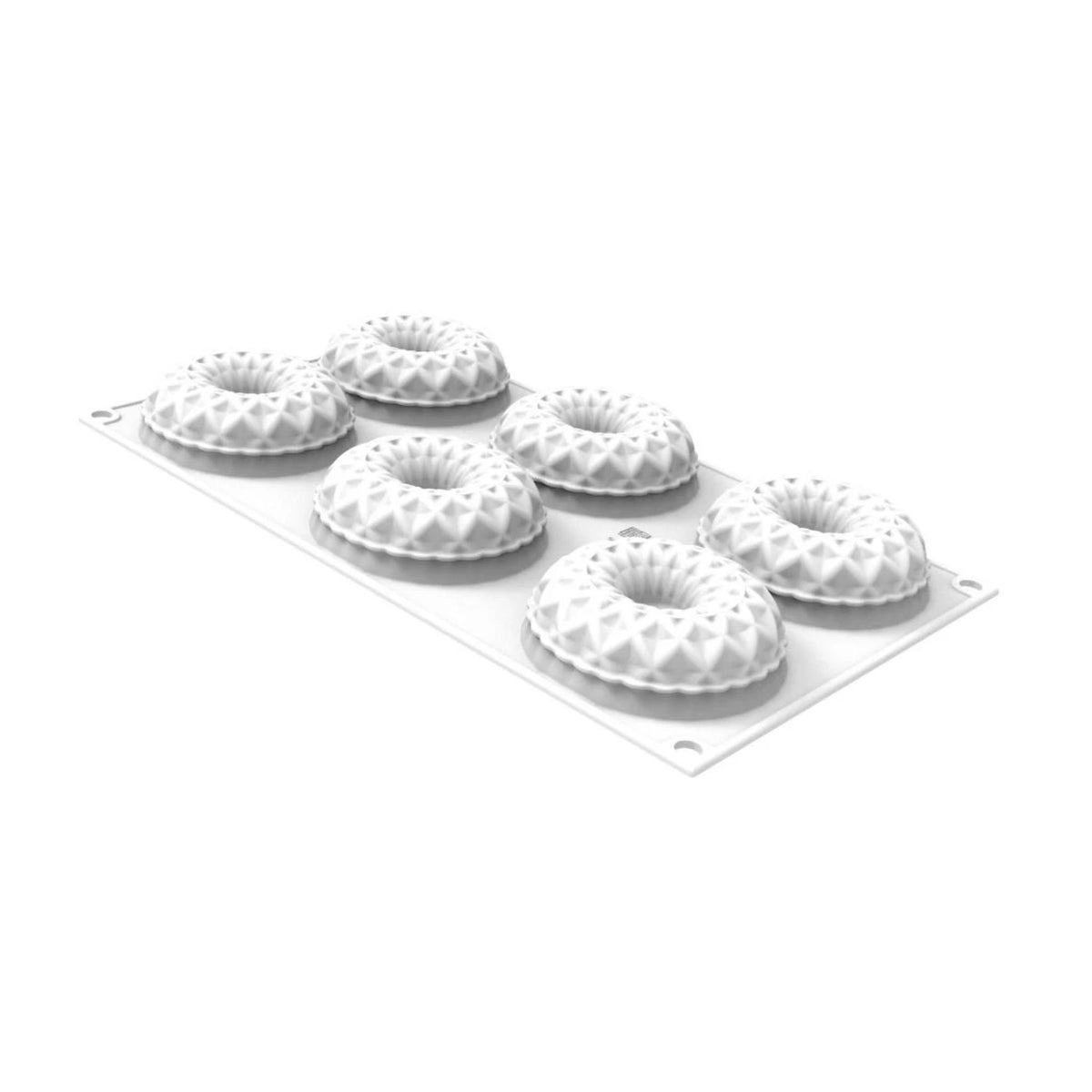 Moule silicone 6 empreintes couronnes facettées vue extérieure