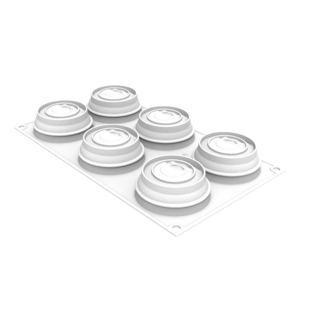 oule silicone 6 empreintes rondes avec motif ondulé vue extérieure