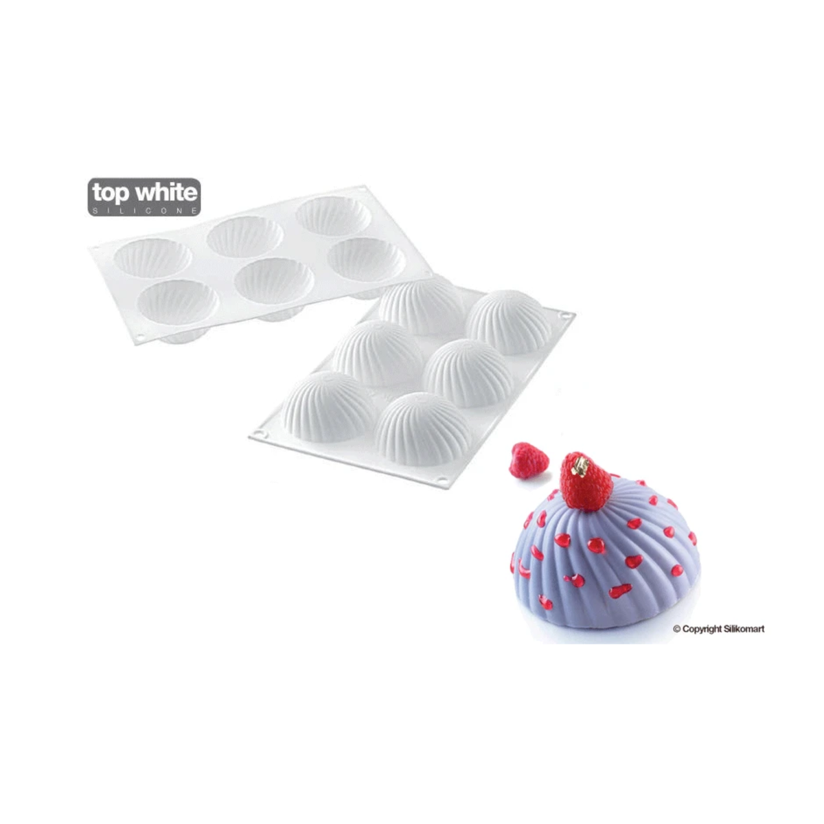 Moule silicone Parfum Silikomart 6 empreintes avec entremets individuels