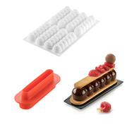 Kit moule silicone finger avec entremets chocolat et framboises