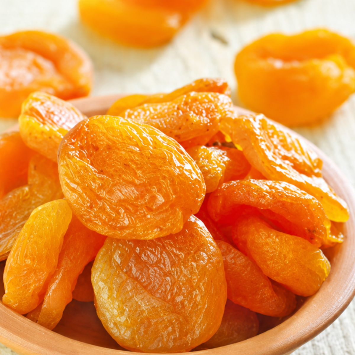 Abricots secs en gros plan