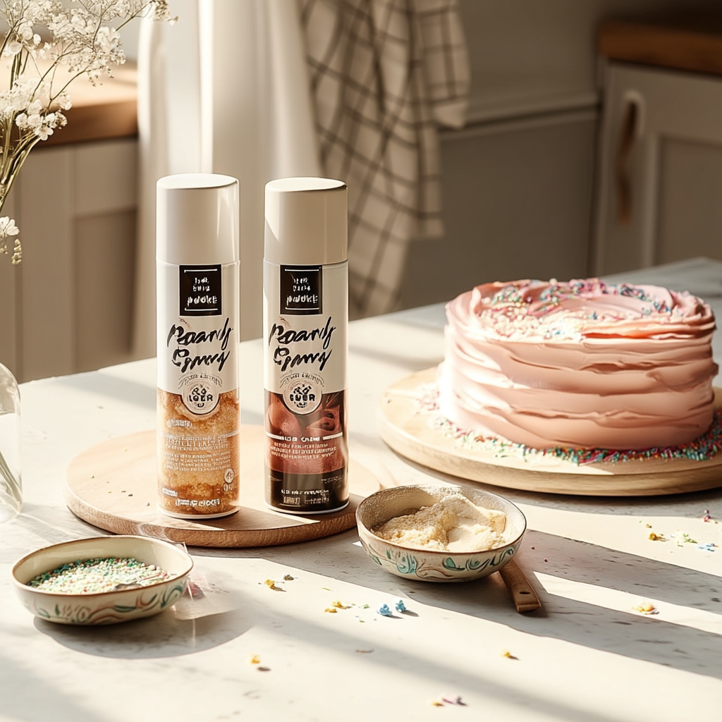 Sprays alimentaires décoratifs pour pâtisserie et gâteau décoré