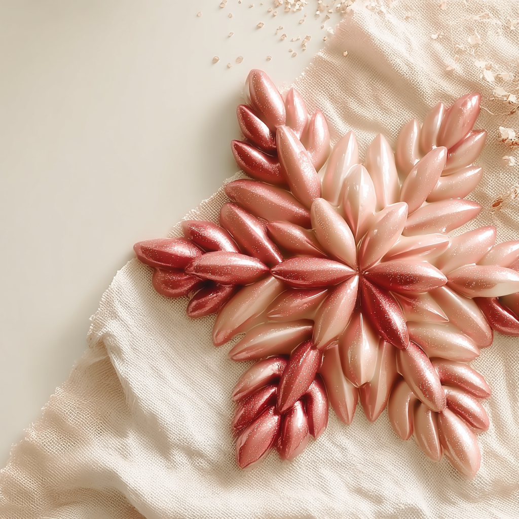 Décorations alimentaires nacrées en forme de feuilles pour gâteaux et créations